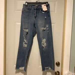 SO High Rise Straight Leg Jeans Size 3 (Juniors)